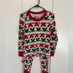 Hanna andersson Disney adult Pajamas - Red and Green Mickey Mouse Print sz small
